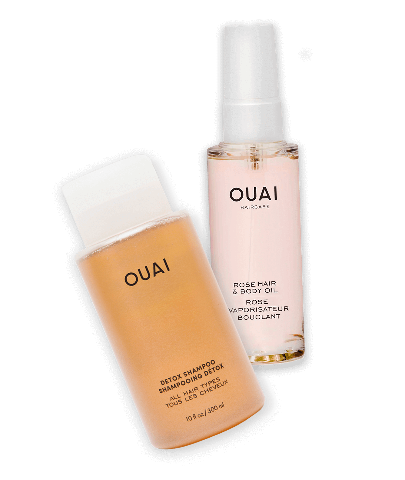 OUAI hair product bottles (inner)
