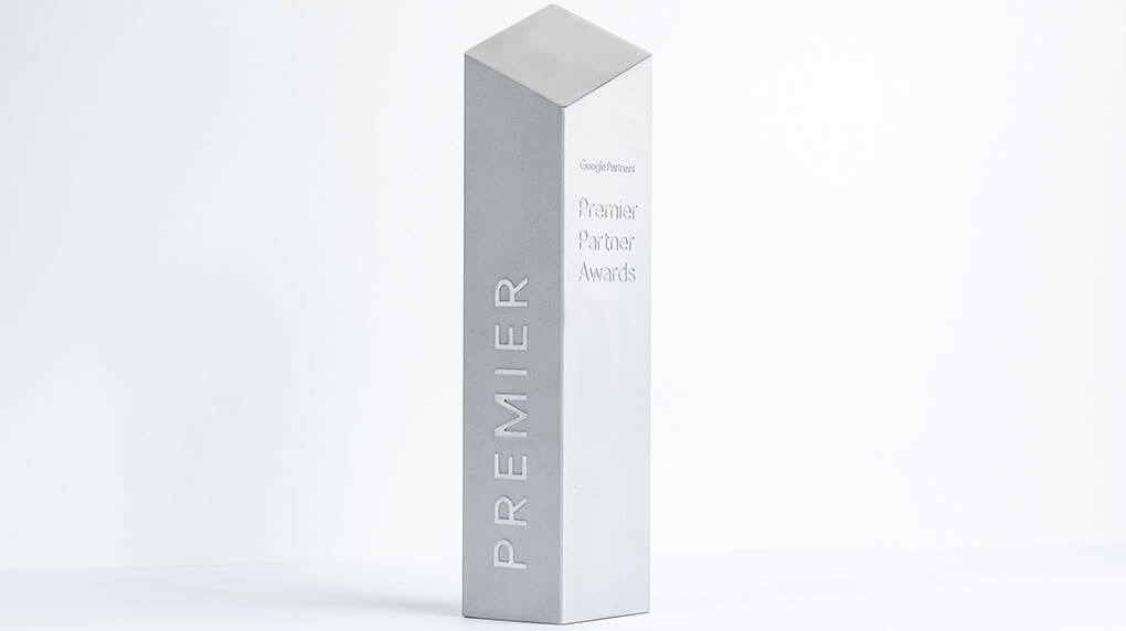 Google Premier Partners Awards trophy
